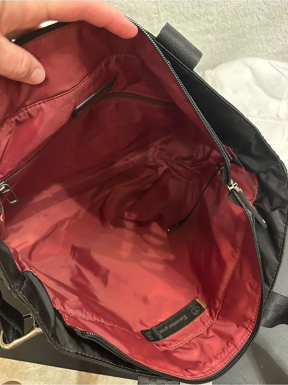 Tumi Tech Black Nylon Tote Bag